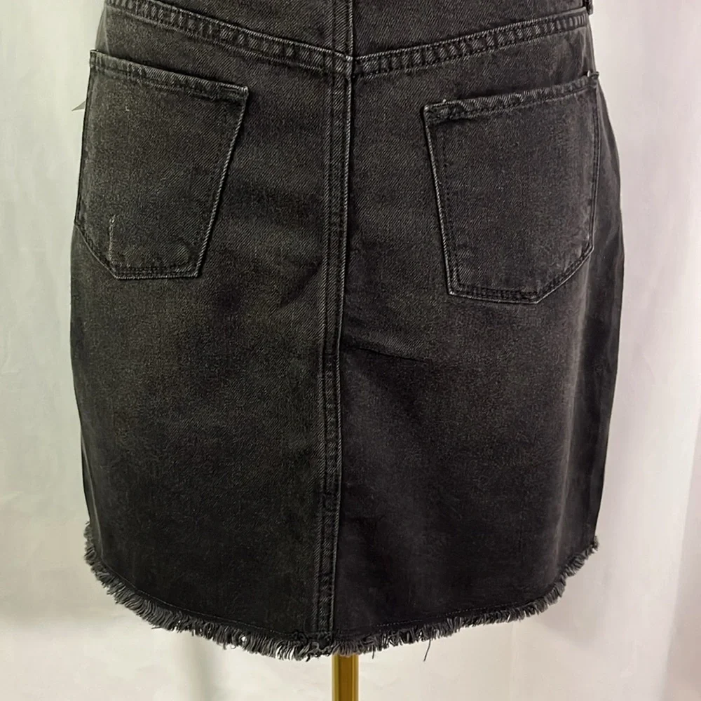 NWT Old Navy Smoky Waters High Waisted Black Denim Mini Skirt